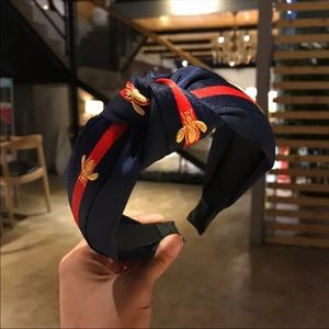 Bee Accented Fabric Knot Turban Headband 🐝